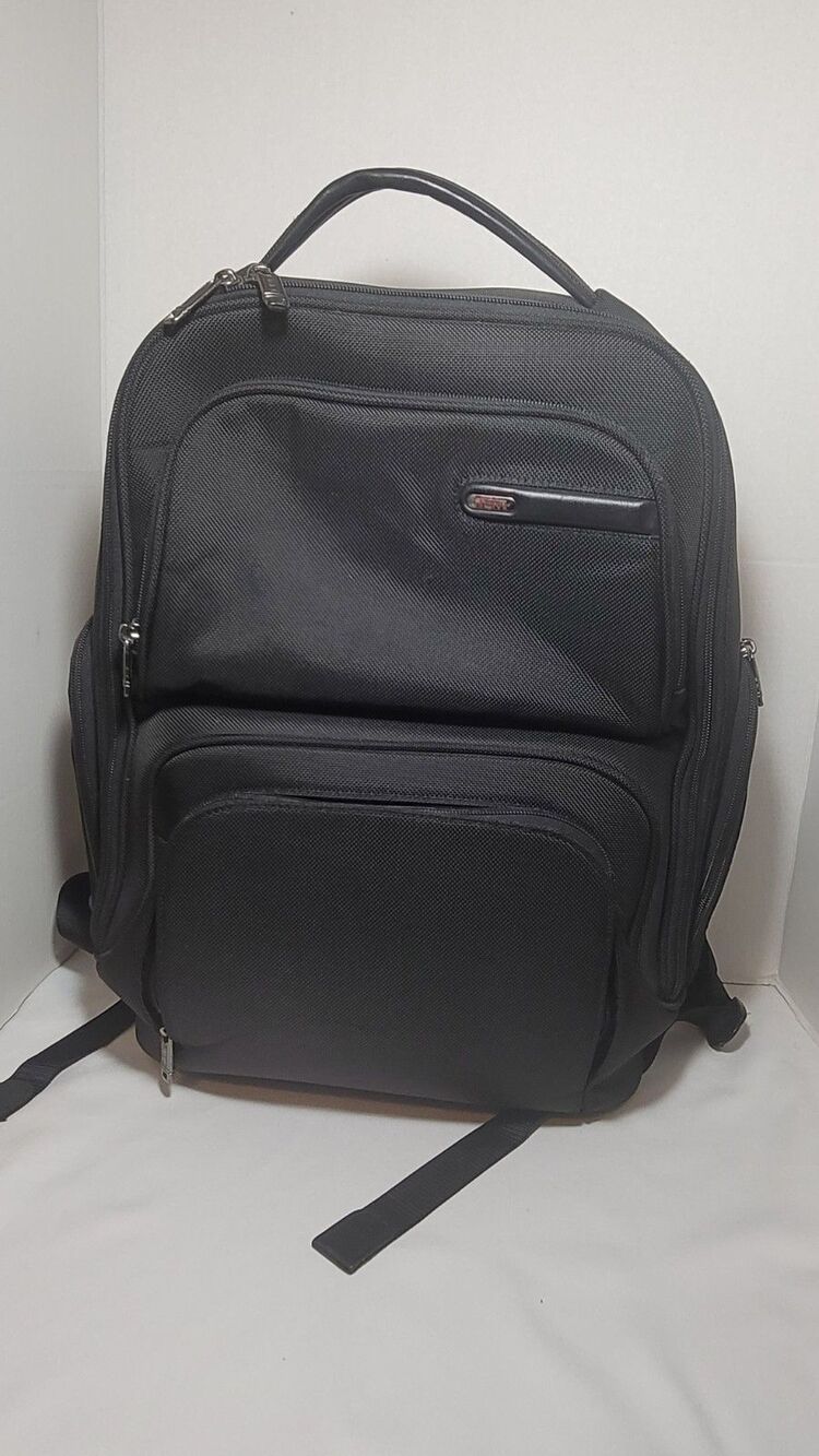 TUMI Black Laptop Backpack Ballistic Nylon Business Commuter Travel *Loose Tag